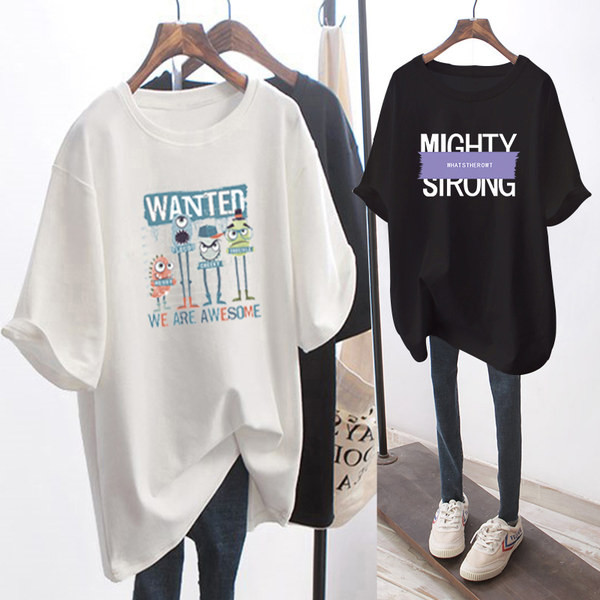 Trudnička majica širokog uzorka s printom