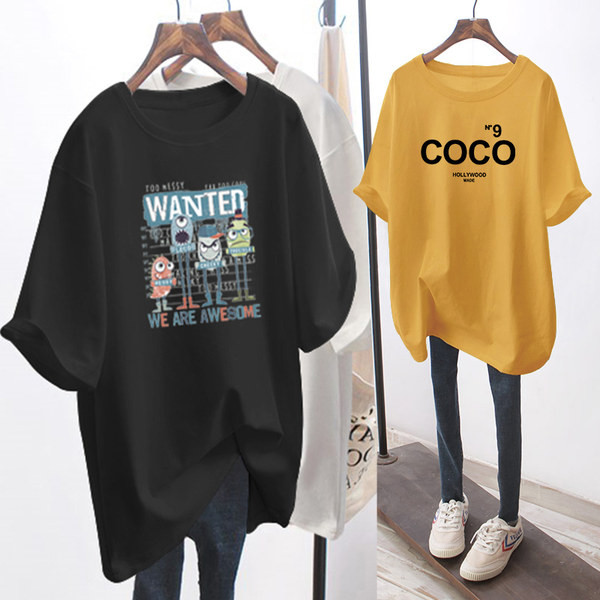 Trudnička majica širokog uzorka s printom