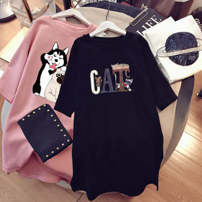 Βαμβακερό μπλουζάκι με πολύχρωμη στάμπα για εγκύους