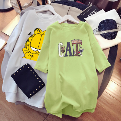 Βαμβακερό μπλουζάκι με πολύχρωμη στάμπα για εγκύους