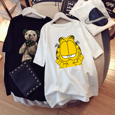 Βαμβακερό μπλουζάκι με πολύχρωμη στάμπα για εγκύους