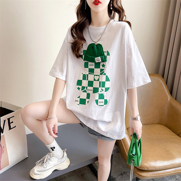 Pamučna široka majica s cvjetnim printom pogodna za trudnice