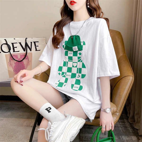 Pamučna široka majica s cvjetnim printom pogodna za trudnice