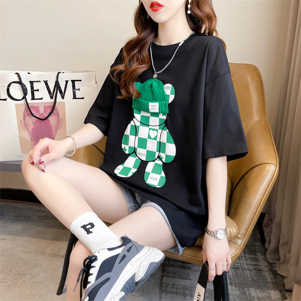 Pamučna široka majica s cvjetnim printom pogodna za trudnice