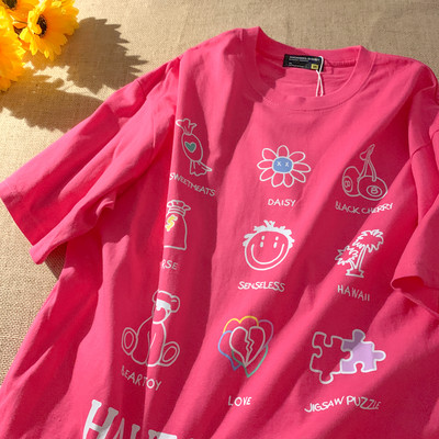 Πολύχρωμο βαμβακερό μπλουζάκι εγκυμοσύνης