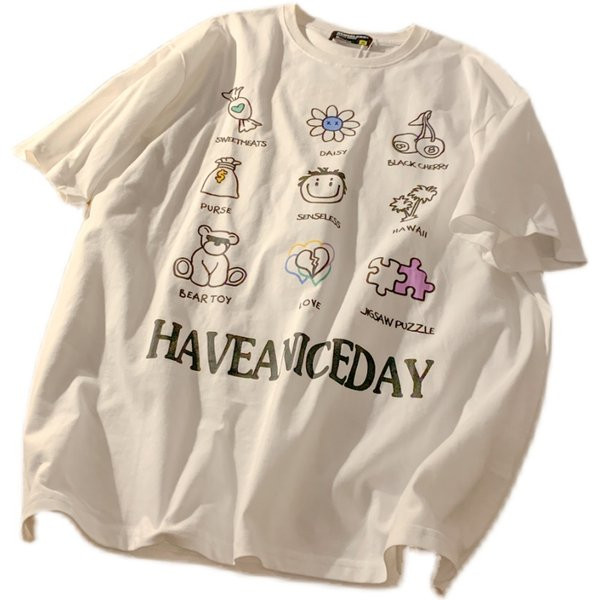 Πολύχρωμο βαμβακερό μπλουζάκι εγκυμοσύνης