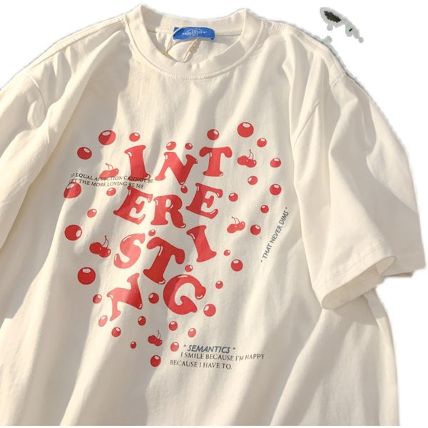 Φαρδύ βαμβακερό μπλουζάκι εγκυμοσύνης με πολύχρωμη στάμπα