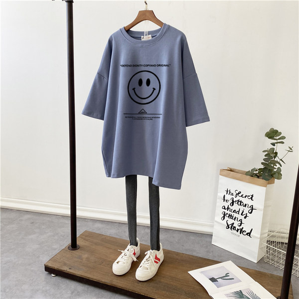 Pamučna ljetna majica s printom za trudnice