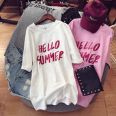 Βαμβακερό μπλουζάκι με πολύχρωμο στάμπα κατάλληλο για εγκύους