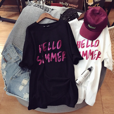 Βαμβακερό μπλουζάκι με πολύχρωμο στάμπα κατάλληλο για εγκύους