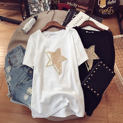 Βαμβακερό μπλουζάκι με πολύχρωμο στάμπα κατάλληλο για εγκύους