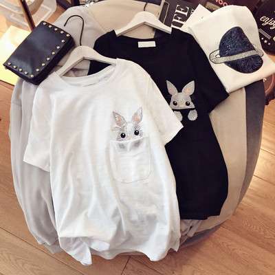 Βαμβακερό μπλουζάκι με πολύχρωμο στάμπα κατάλληλο για εγκύους