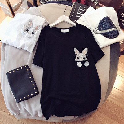 Βαμβακερό μπλουζάκι με πολύχρωμο στάμπα κατάλληλο για εγκύους