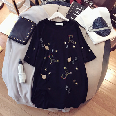 Βαμβακερό μπλουζάκι με πολύχρωμο στάμπα κατάλληλο για εγκύους