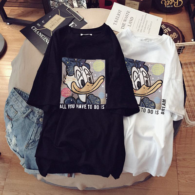 Βαμβακερό μπλουζάκι με πολύχρωμο στάμπα κατάλληλο για εγκύους