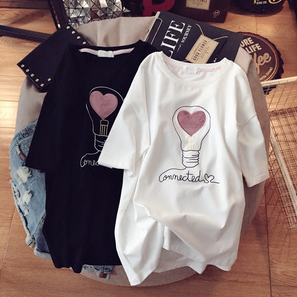 Βαμβακερό μπλουζάκι με πολύχρωμο στάμπα κατάλληλο για εγκύους