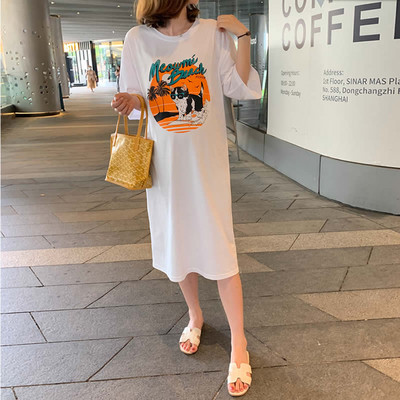 Ženska ležerna haljina za trudnice s cvjetnim printom