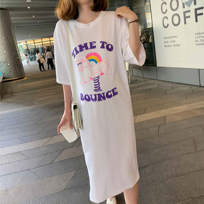 Ženska ležerna haljina za trudnice s cvjetnim printom