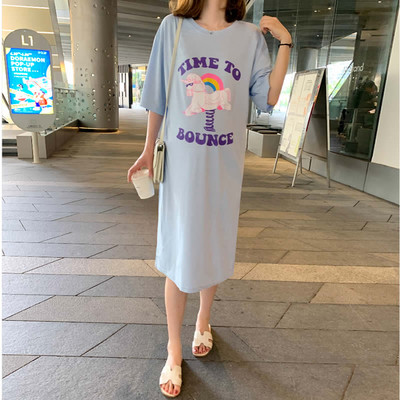 Ženska ležerna haljina za trudnice s cvjetnim printom