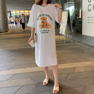 Ženska ležerna haljina za trudnice s cvjetnim printom