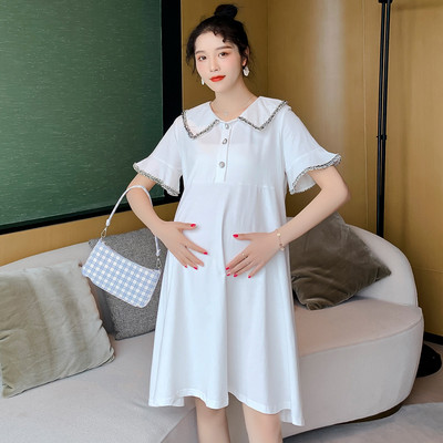 Γυναικείο casual φόρεμα με κουμπιά εγκυμοσύνης