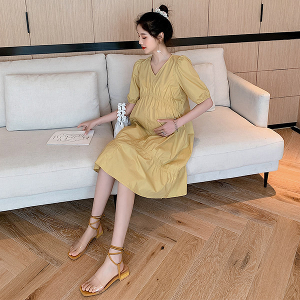 Γυναικείο φόρεμα εγκυμοσύνης με κοντό μανίκι