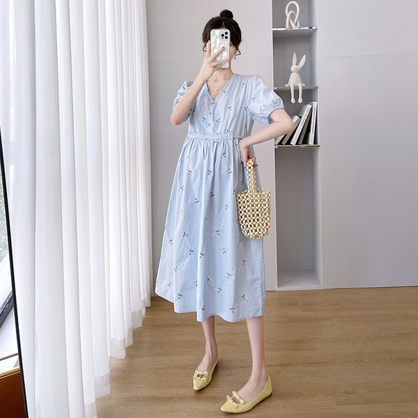 Trudnička haljina s V izrezom