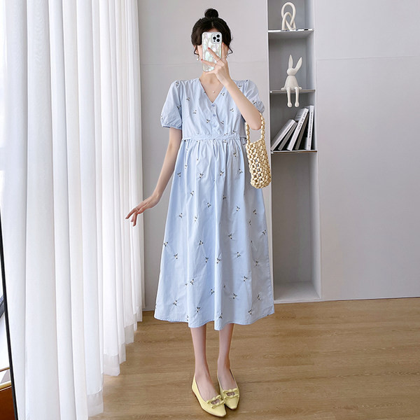 Trudnička haljina s V izrezom