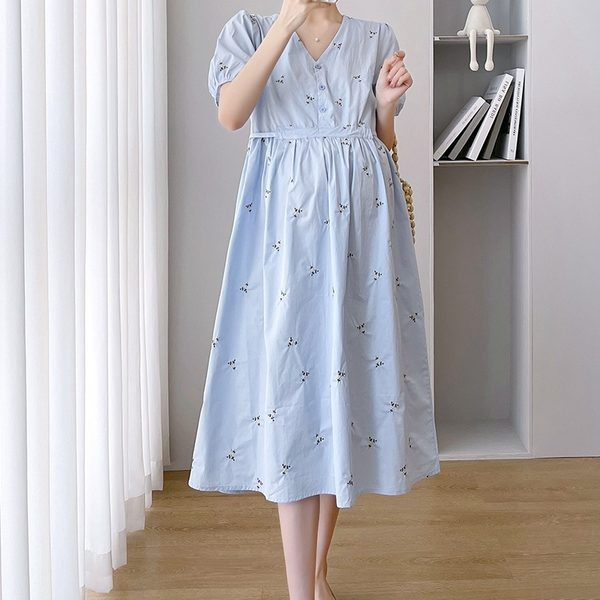 Trudnička haljina s V izrezom