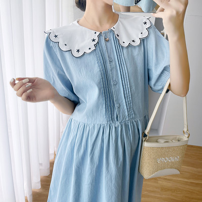 Γυναικείο φόρεμα με γιακά για έγκυες γυναίκες