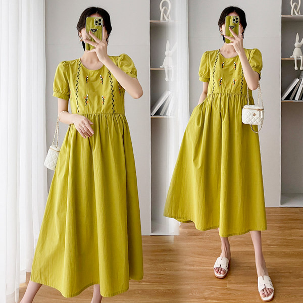 Moderna ženska haljina s vezom za trudnice