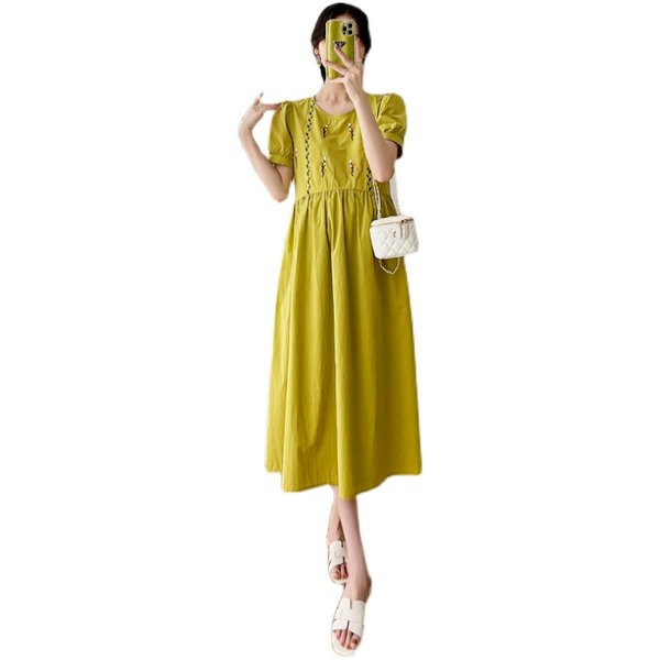 Moderna ženska haljina s vezom za trudnice