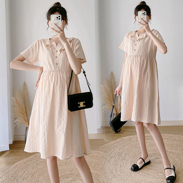 Široka trudnička haljina s V-izrezom