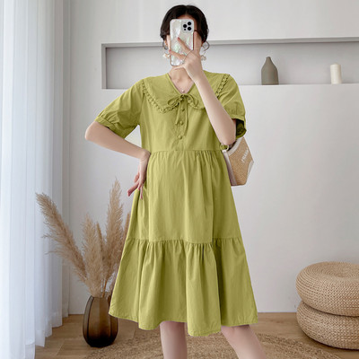 Φόρεμα εγκυμοσύνης με χαλαρή εφαρμογή με κουμπιά με γιακά