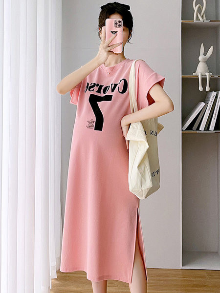 Rochie de vara model nou cu fanta pentru gravide