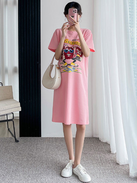 Rochie de vara model nou cu fanta pentru gravide