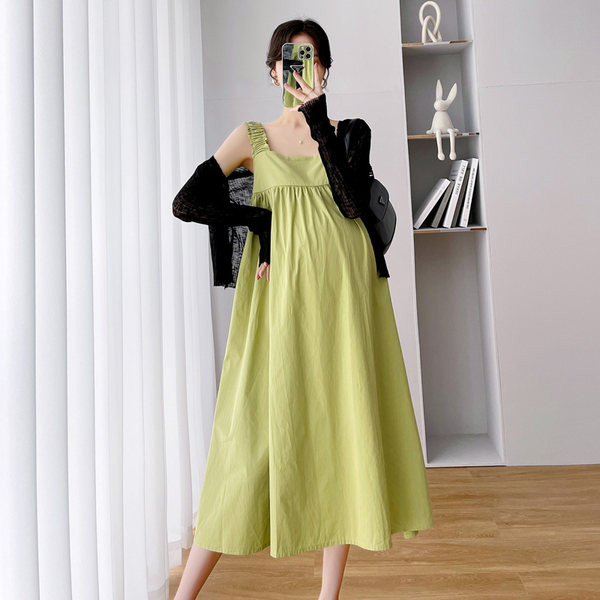 Rochie de vara de maternitate cu bretele late