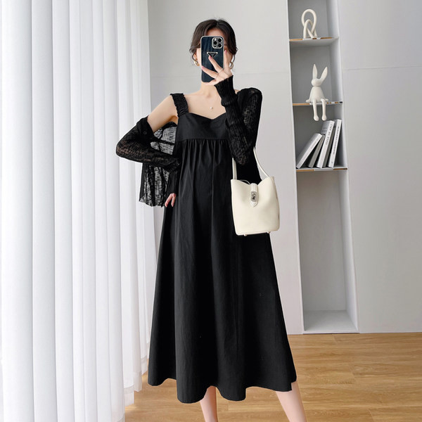 Rochie de vara de maternitate cu bretele late