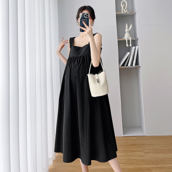 Rochie de vara de maternitate cu bretele late