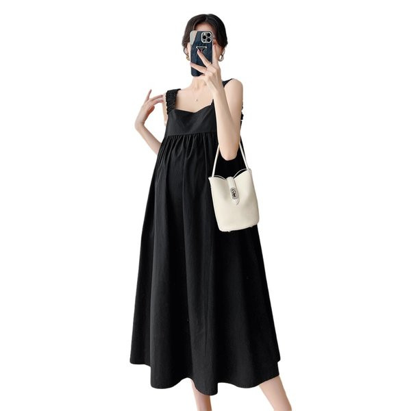 Rochie de vara de maternitate cu bretele late