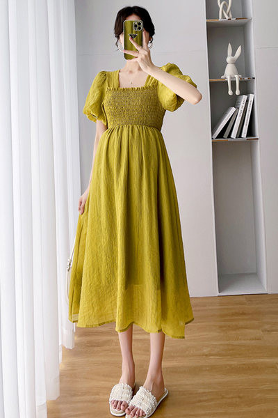 Ženska izrezana trudnička haljina kratkih rukava