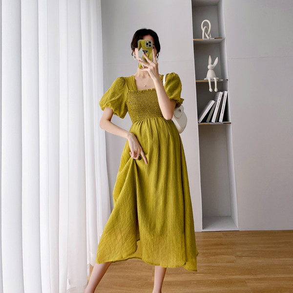 Ženska izrezana trudnička haljina kratkih rukava