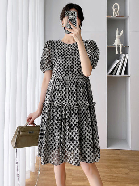 Ležerna haljina za trudnice od šifona