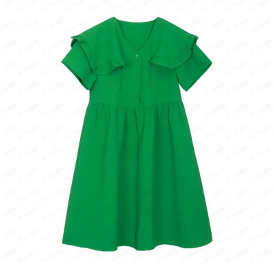 Μοντέρνο κοντό φόρεμα εγκυμοσύνης με κουμπιά και διακοσμητικά στοιχεία