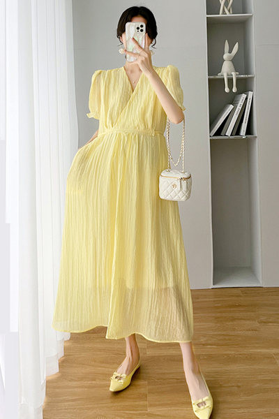 Ženska haljina za trudnice s V-izrezom