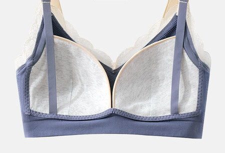 Памучен сутиен с дантела подходящ за кърмене