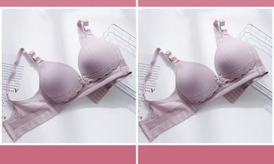 Μονόχρωμο γυναικείο σουτιέν θηλασμού - δύο τεμαχίων