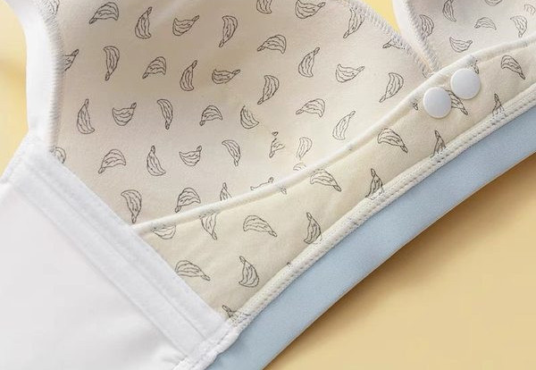 Kokvilnas krūšturis barošanai ar polsterējumu