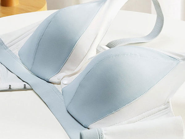 Kokvilnas krūšturis barošanai ar polsterējumu