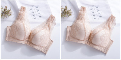 Sieviešu krūšturis barošanai ar mežģīnēm un aizdari priekšpusē - komplektā 2 gab